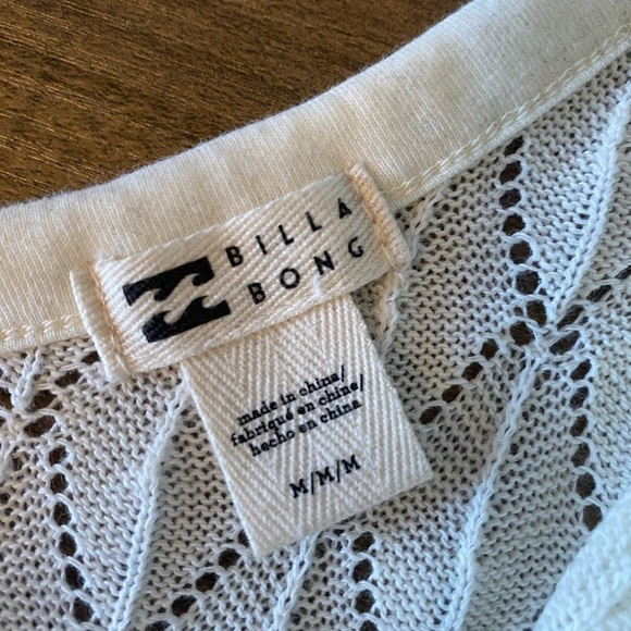 Billabong - Cream Knit Off Shoulder Junior Top - Picture 4 of 4